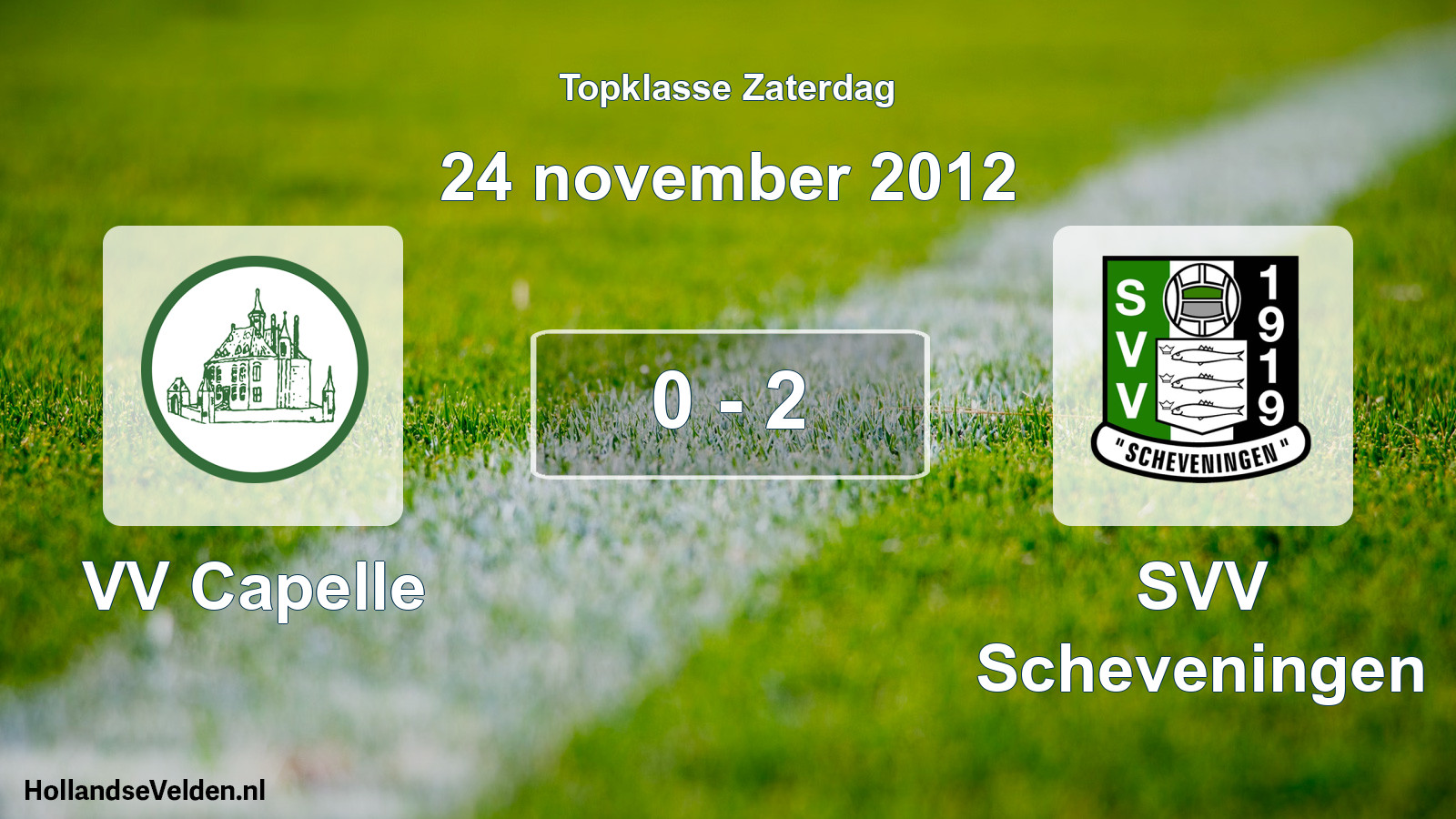 Total number of matches played: VV Capelle - SVV Scheveningen 0 - 2 (24 November 2012)