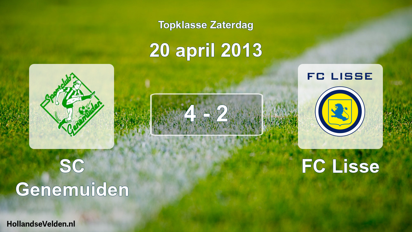 Total number of matches played: SC Genemuiden - FC Lisse 4 - 2 (20 April 2013)