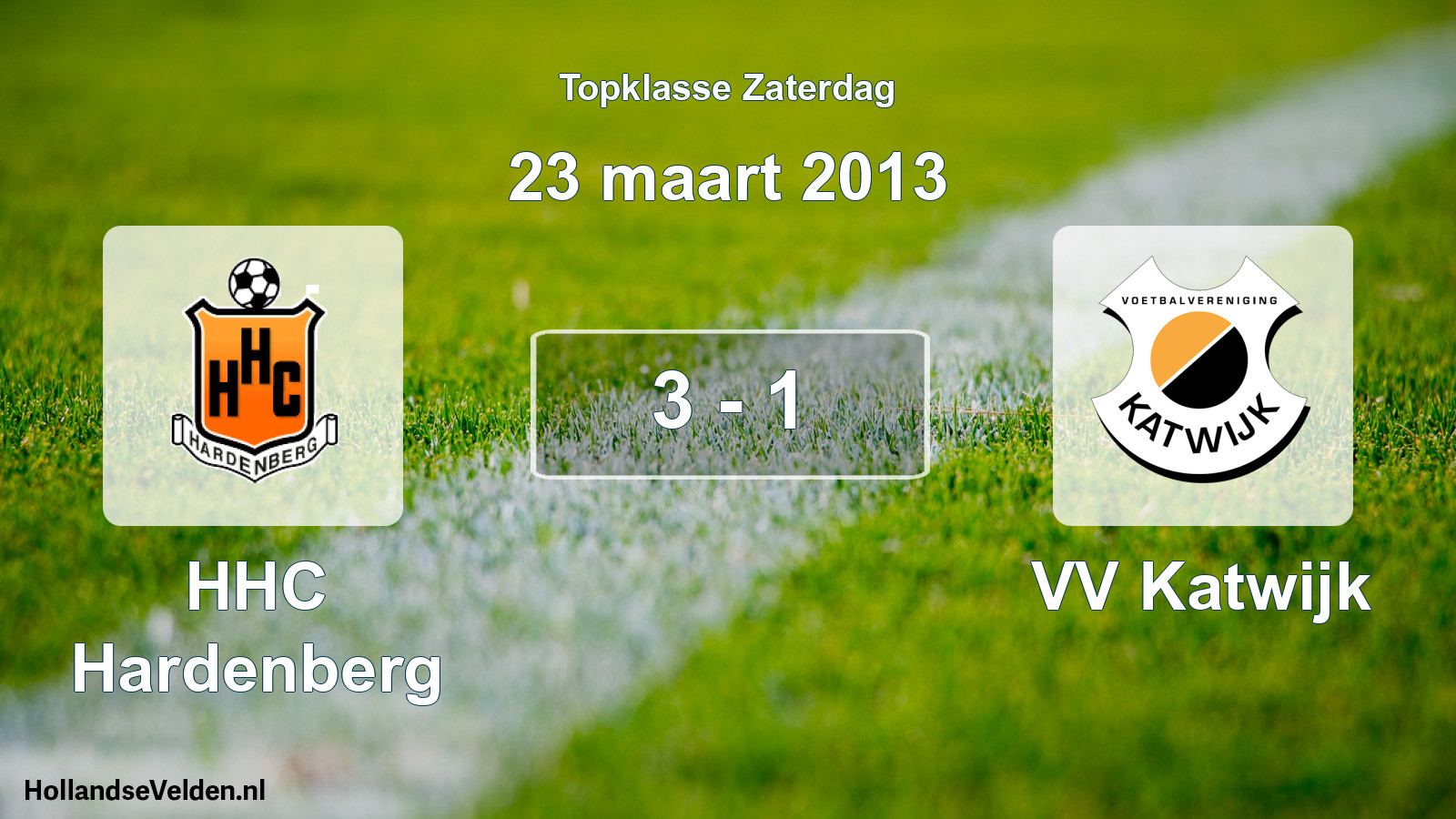 Total number of matches played: HHC Hardenberg - VV Katwijk 3 - 1 (23 March 2013)