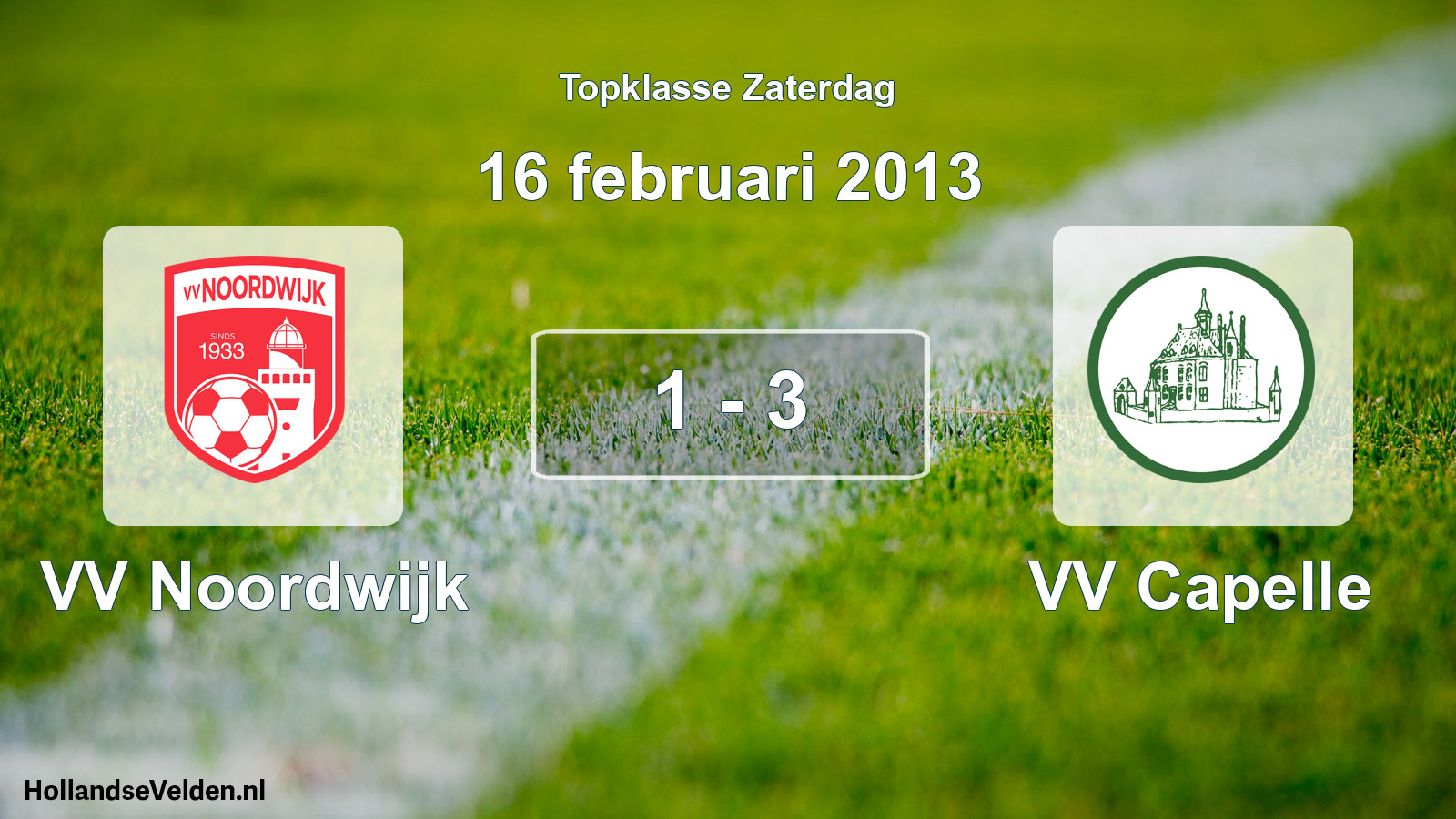 Total number of matches played: VV Noordwijk - VV Capelle 1 - 3 (16 February 2013)