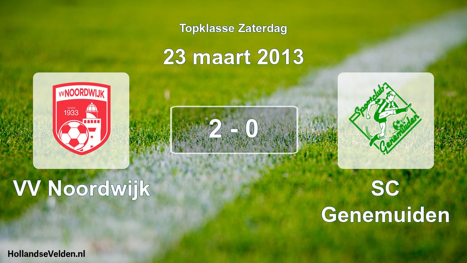 Total number of matches played: VV Noordwijk - SC Genemuiden 2 - 0 (23 March 2013)