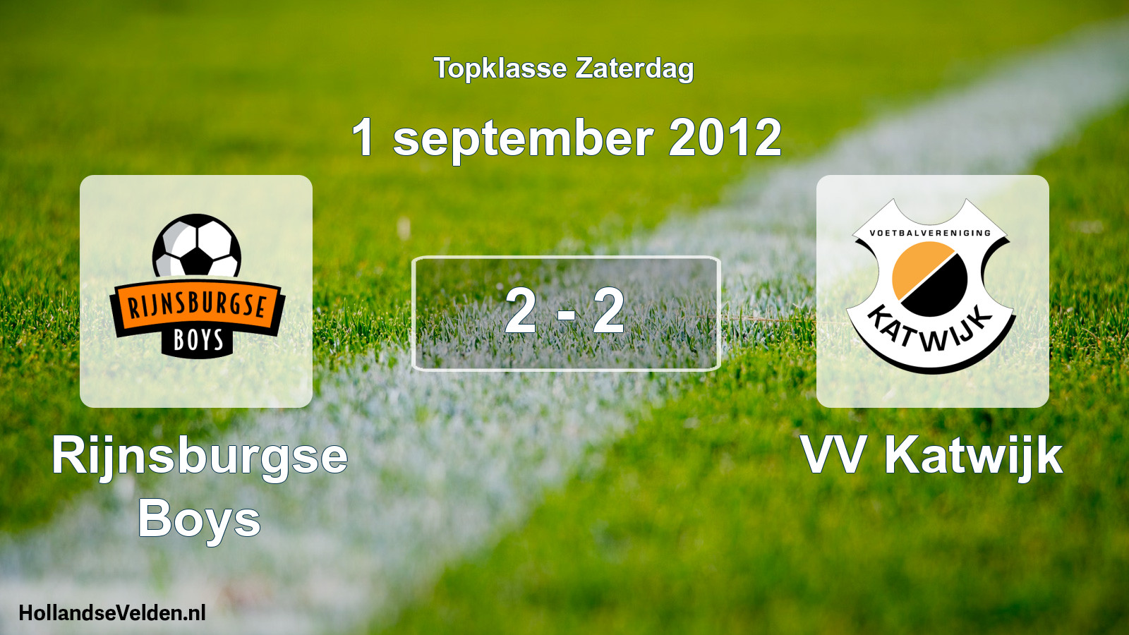 Total number of matches played: Rijnsburgse Boys - VV Katwijk 2 - 2 (1 September 2012)