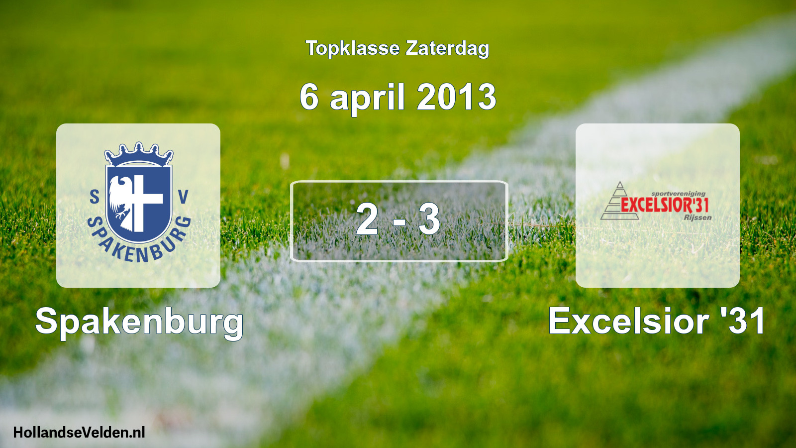 Total number of matches played: Spakenburg - Excelsior '31 2 - 3 (6 April 2013)