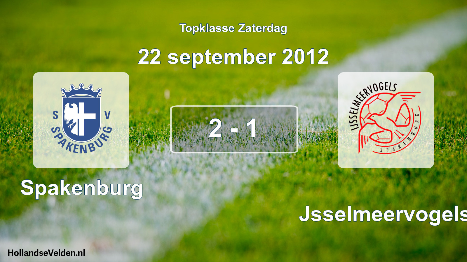 Total number of matches played: Spakenburg - IJsselmeervogels 2 - 1 (22 September 2012)