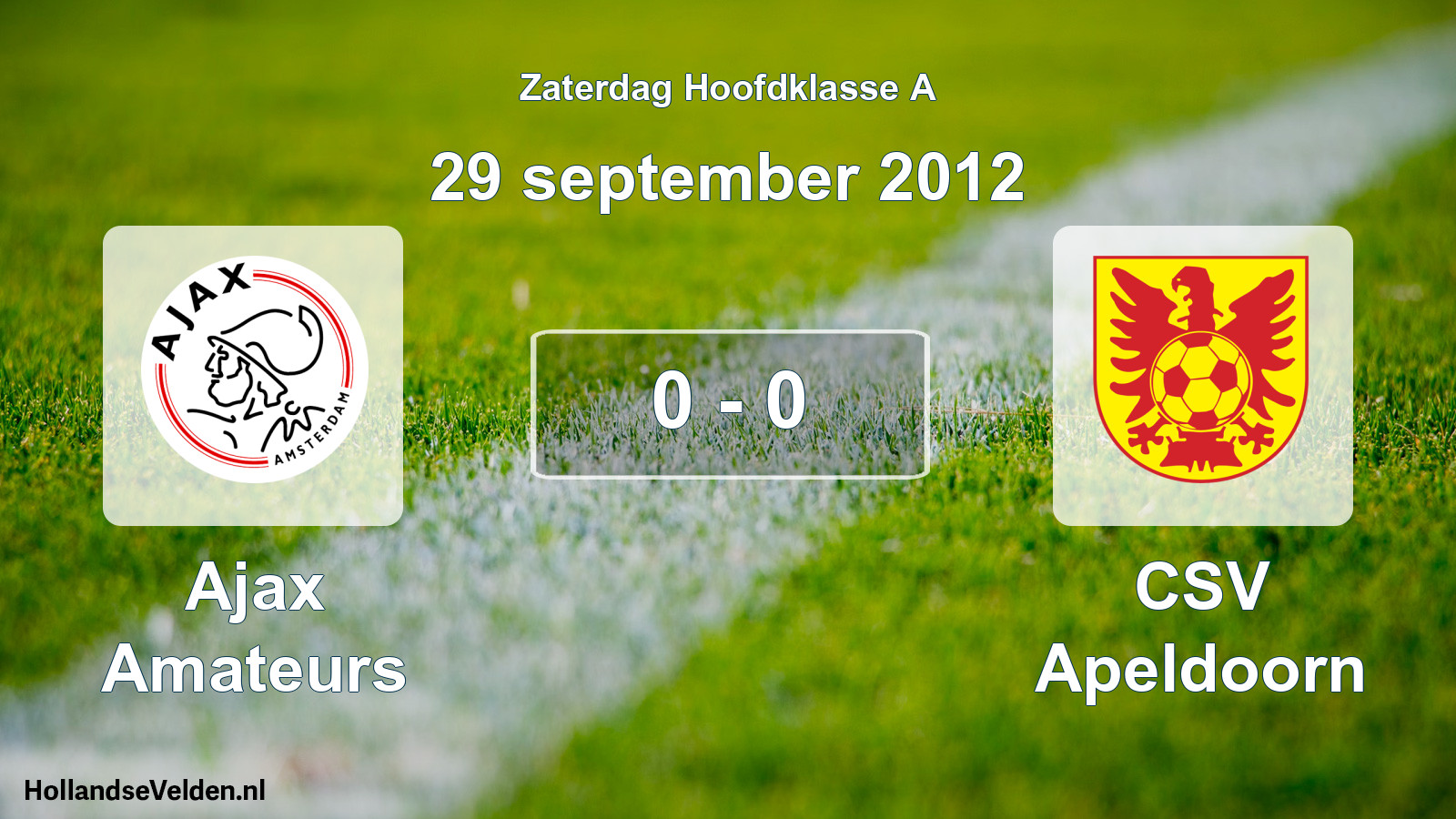 Total number of matches played: Ajax Amateurs - CSV Apeldoorn 0 - 0 (29 September 2012)