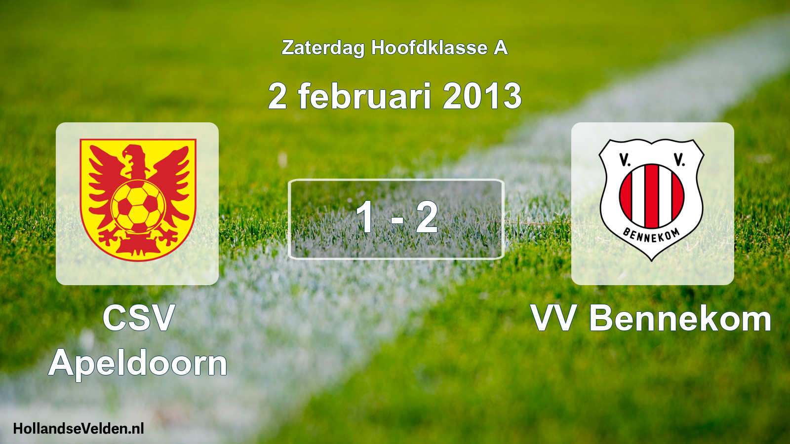 Total number of matches played: CSV Apeldoorn - VV Bennekom 1 - 2 (2 February 2013)