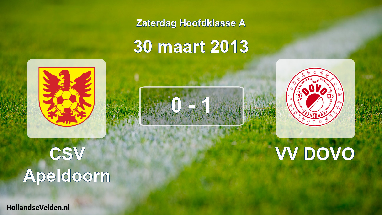 Total number of matches played: CSV Apeldoorn - VV DOVO 0 - 1 (30 March 2013)