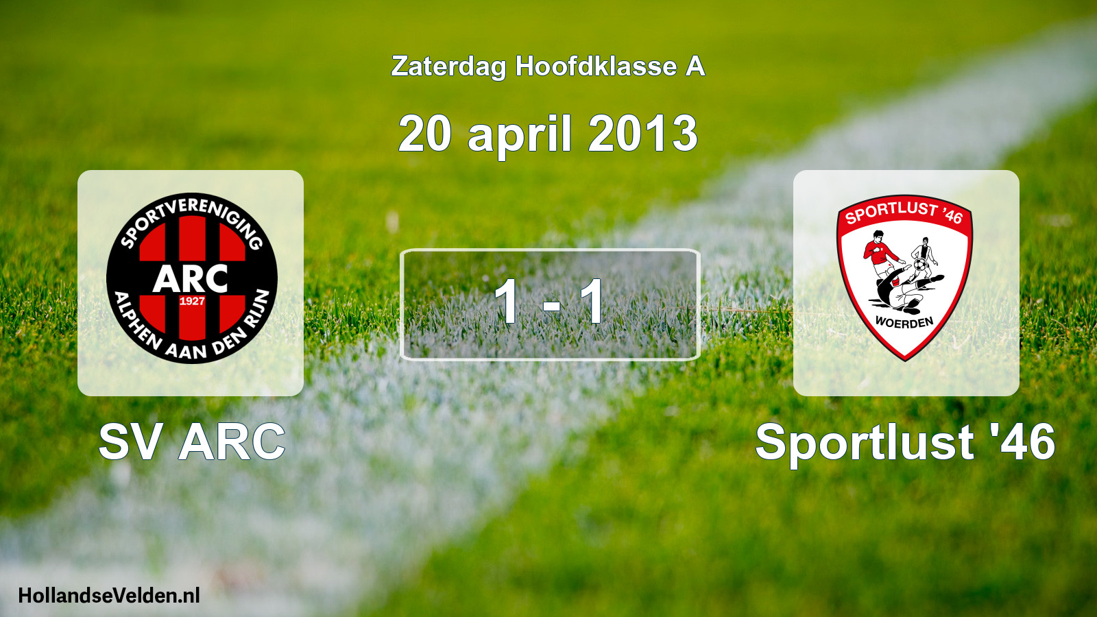 Total number of matches played: SV ARC - Sportlust '46 1 - 1 (20 April 2013)
