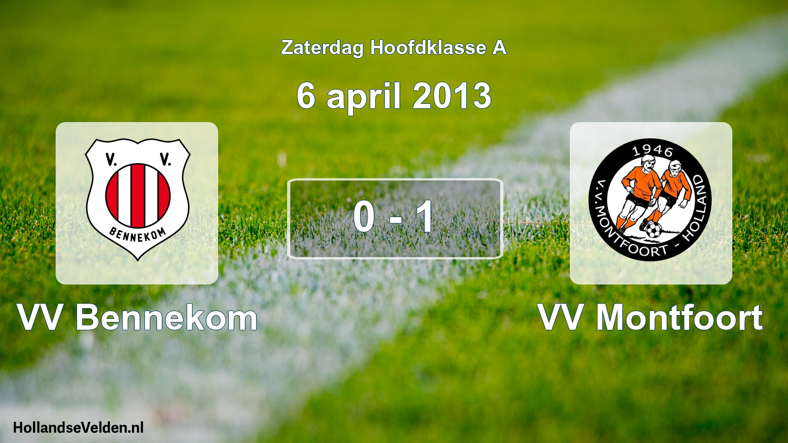 Total number of matches played: VV Bennekom - VV Montfoort 0 - 1 (6 April 2013)