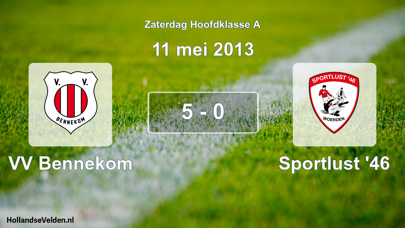 Total number of matches played: VV Bennekom - Sportlust '46 5 - 0 (11 May 2013)