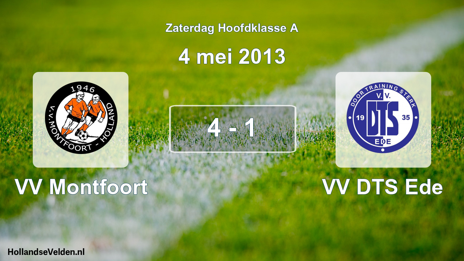 Total number of matches played: VV Montfoort - VV DTS Ede 4 - 1 (4 May 2013)