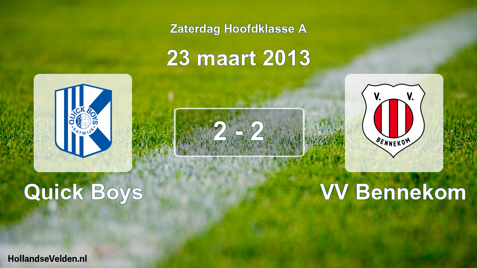 Total number of matches played: Quick Boys - VV Bennekom 2 - 2 (23 March 2013)