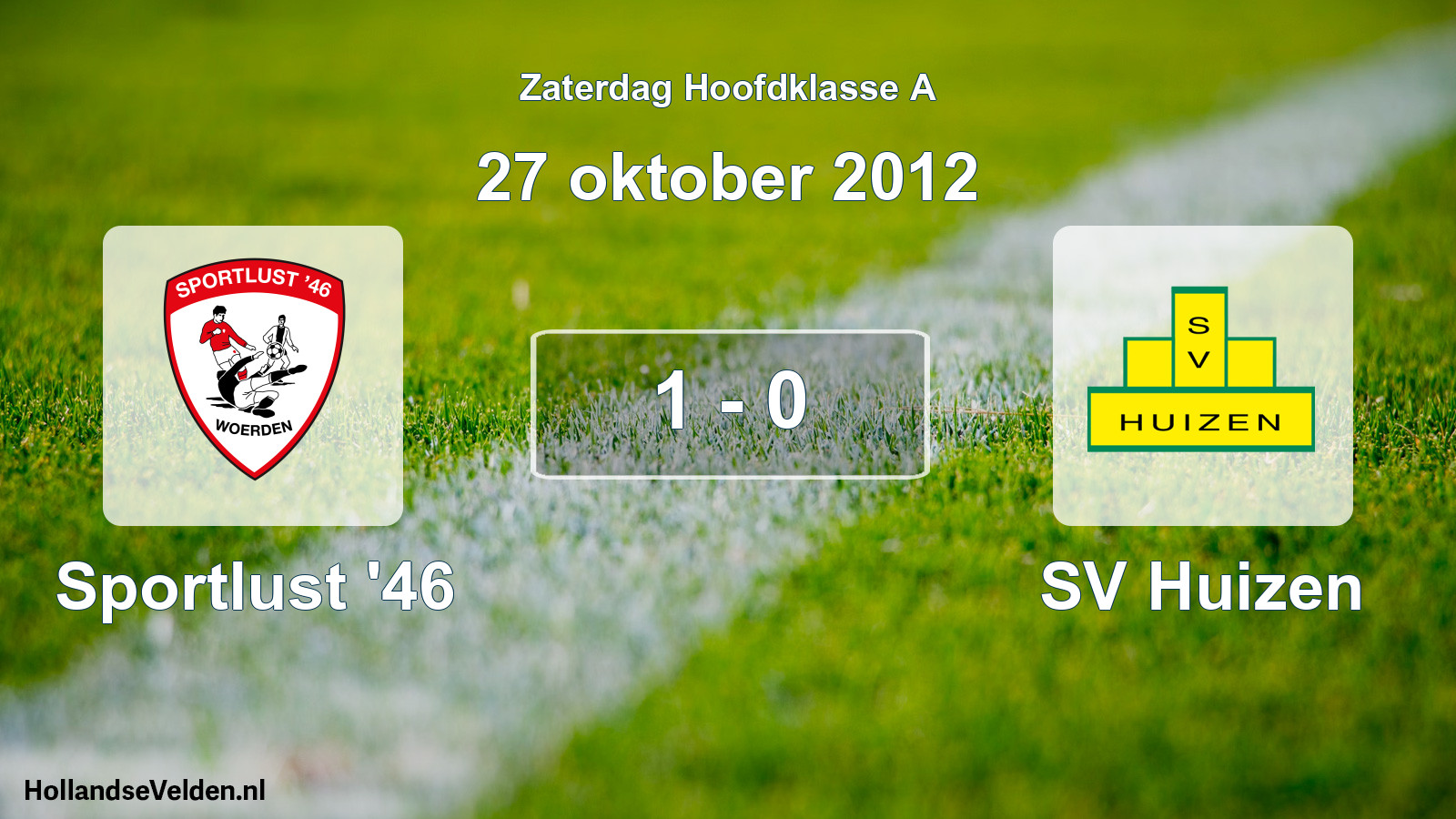 Total number of matches played: Sportlust '46 - SV Huizen 1 - 0 (27 October 2012)