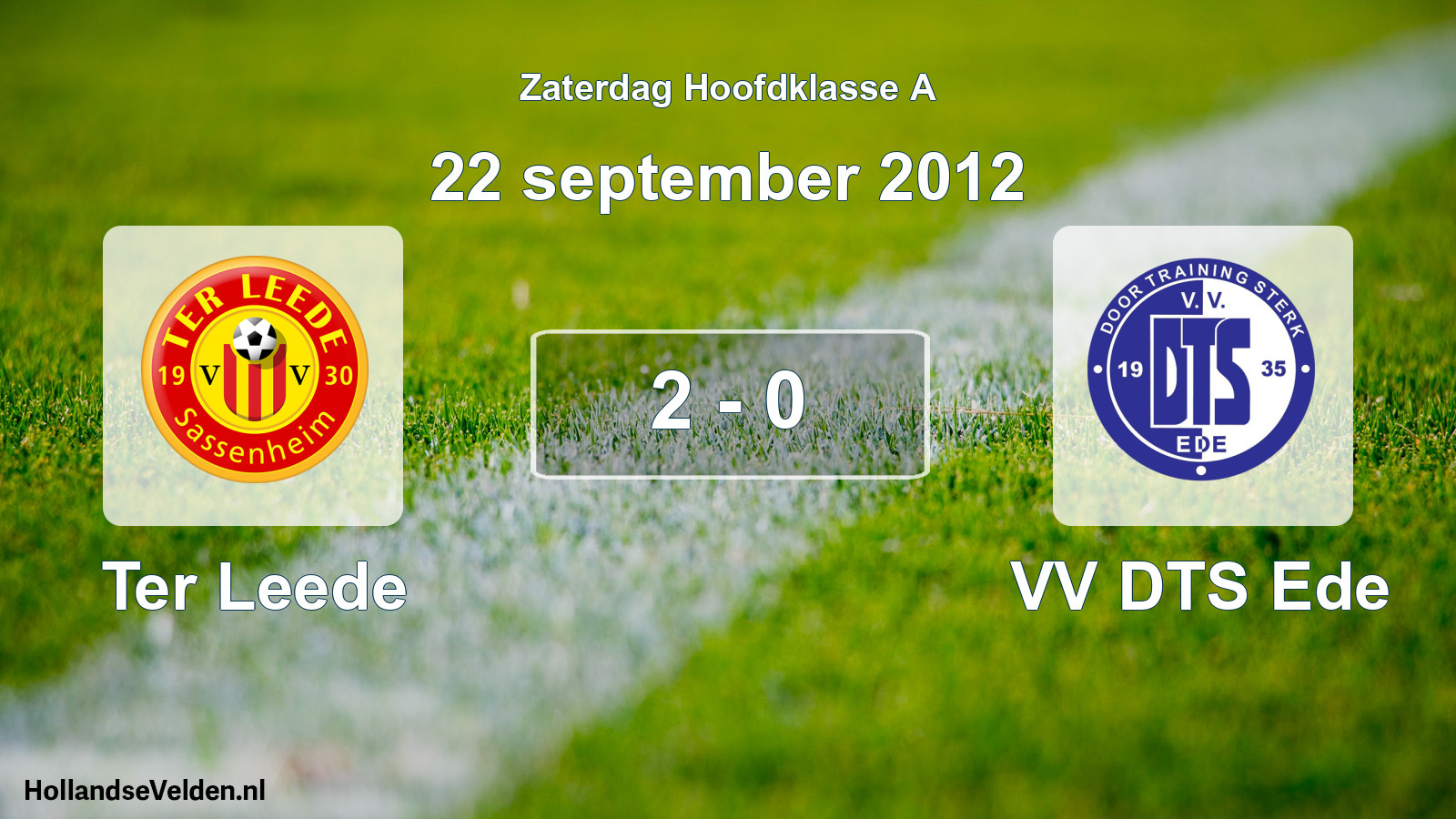 Total number of matches played: Ter Leede - VV DTS Ede 2 - 0 (22 September 2012)