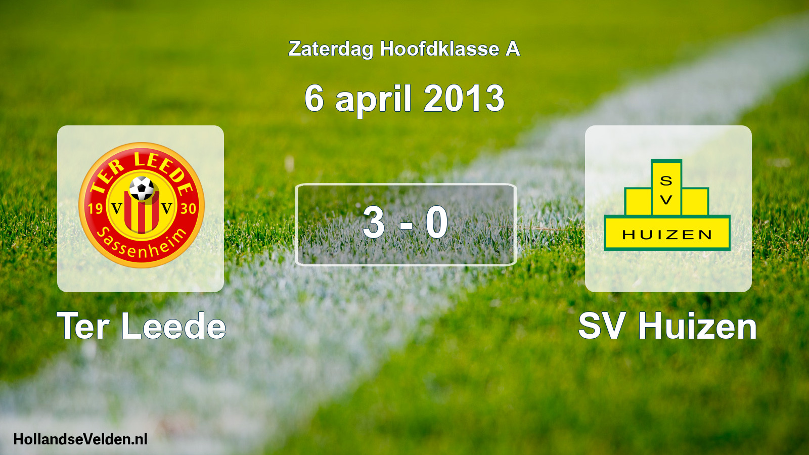 Total number of matches played: Ter Leede - SV Huizen 3 - 0 (6 April 2013)