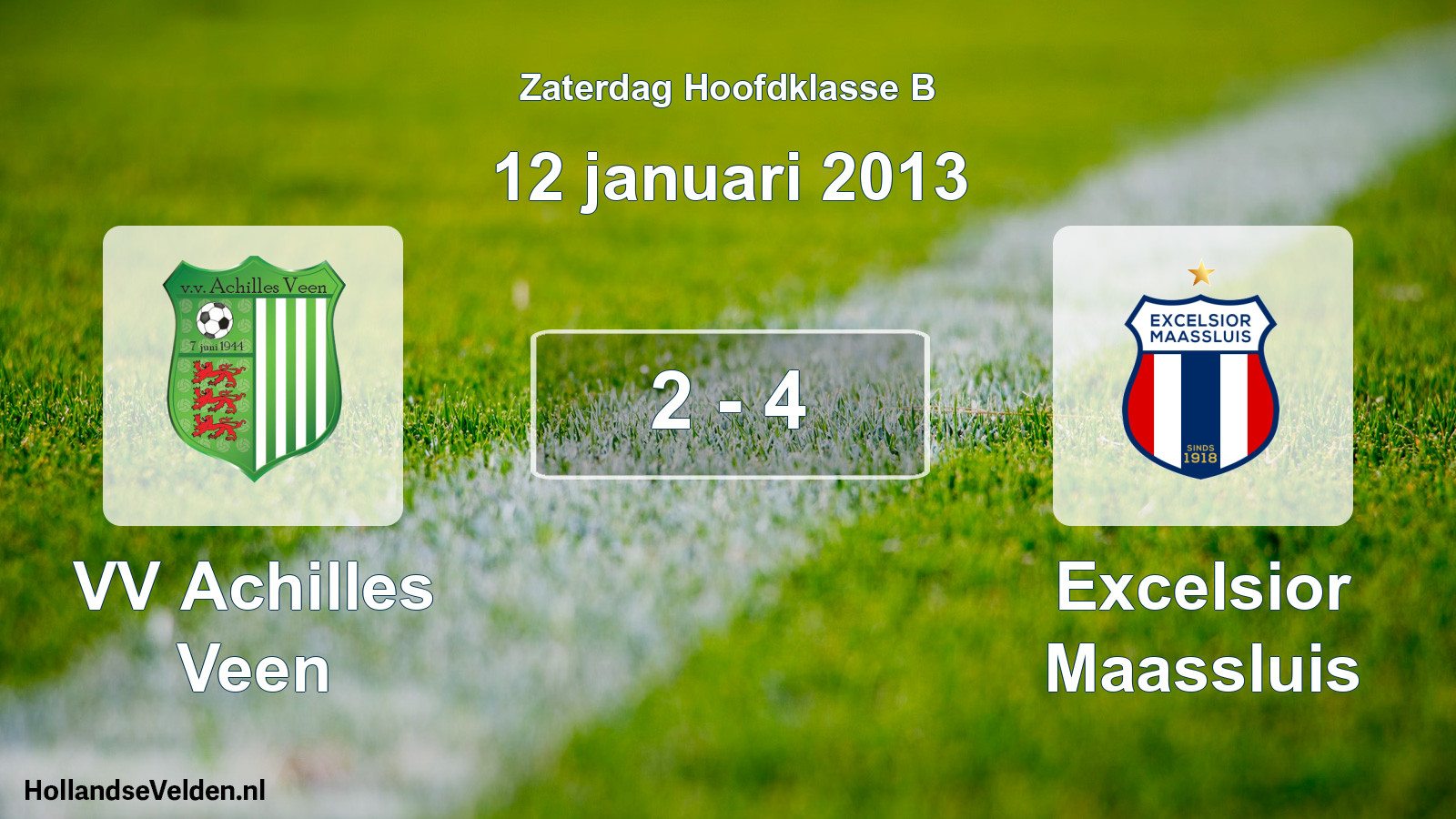 Total number of matches played: VV Achilles Veen - Excelsior Maassluis 2 - 4 (12 January 2013)
