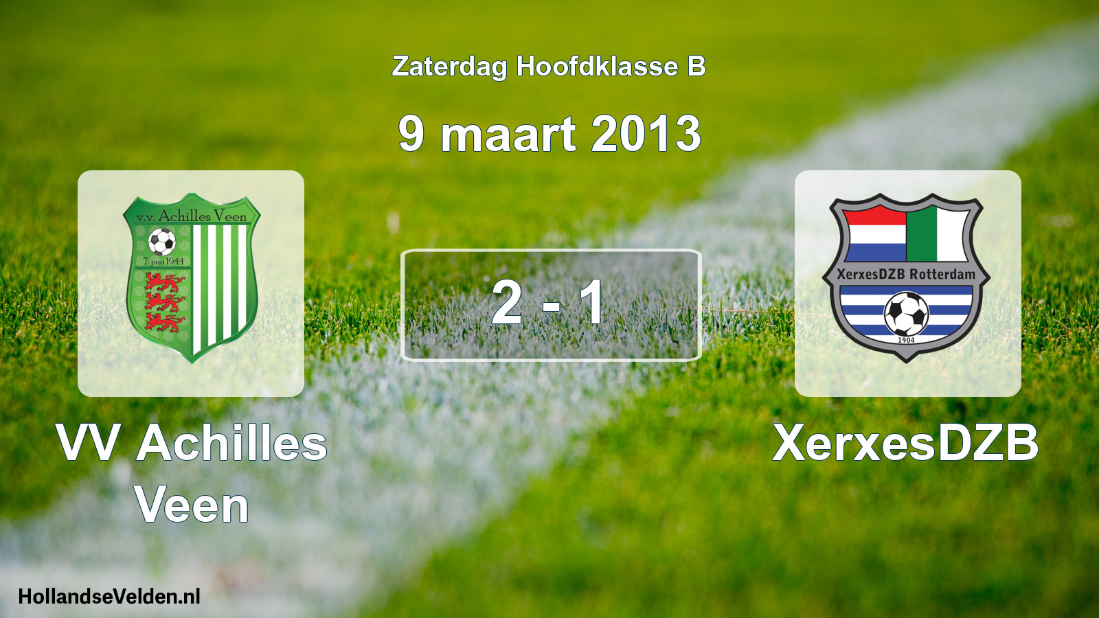 Total number of matches played: VV Achilles Veen - XerxesDZB 2 - 1 (9 March 2013)