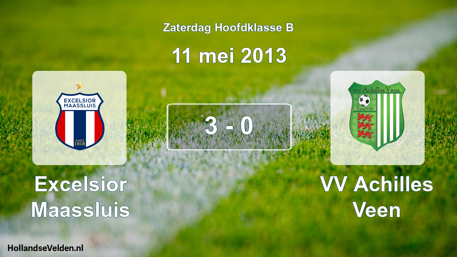 Total number of matches played: Excelsior Maassluis - VV Achilles Veen 3 - 0 (11 May 2013)