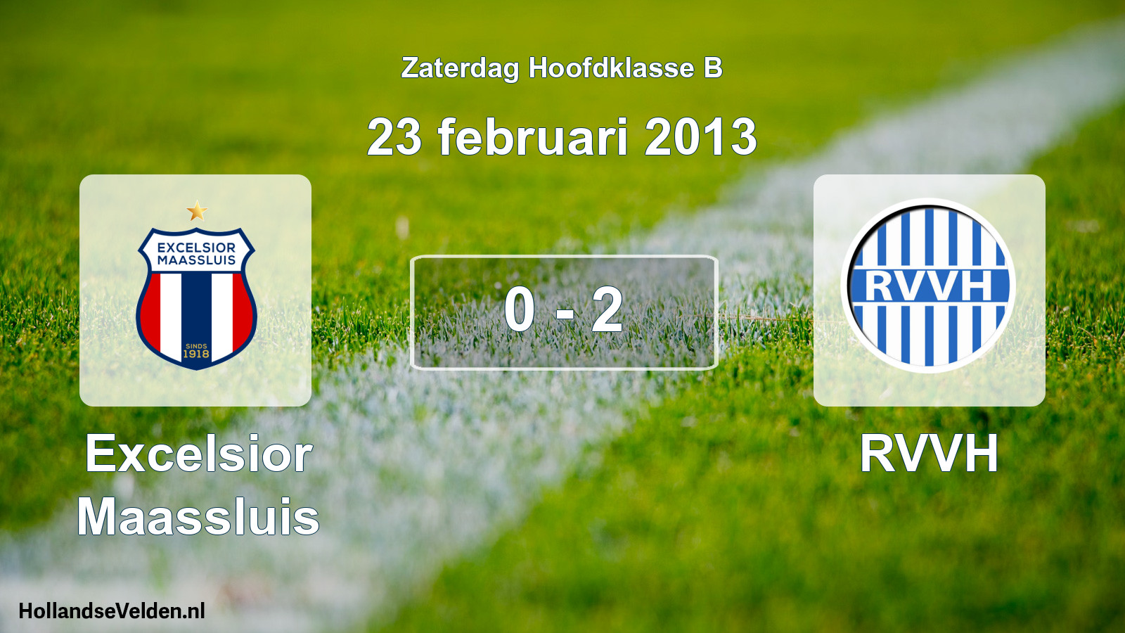 Total number of matches played: Excelsior Maassluis - RVVH 0 - 2 (23 February 2013)