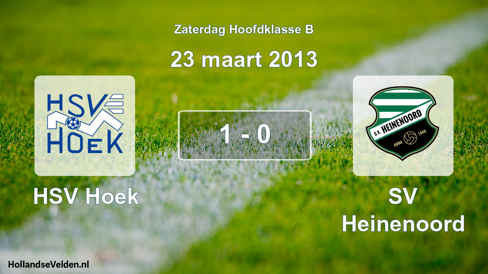 Total number of matches played: HSV Hoek - SV Heinenoord 1 - 0 (23 March 2013)