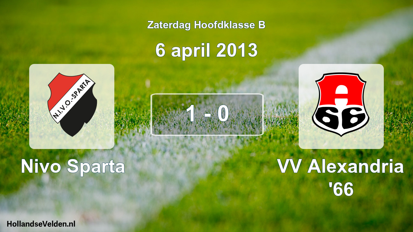 Total number of matches played: Nivo Sparta - VV Alexandria '66 1 - 0 (6 April 2013)