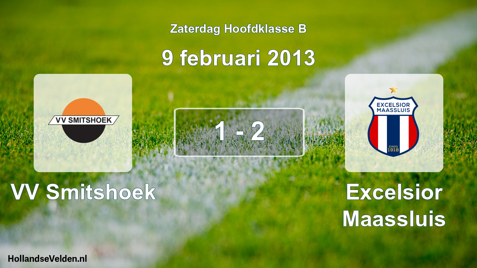 Total number of matches played: VV Smitshoek - Excelsior Maassluis 1 - 2 (9 February 2013)