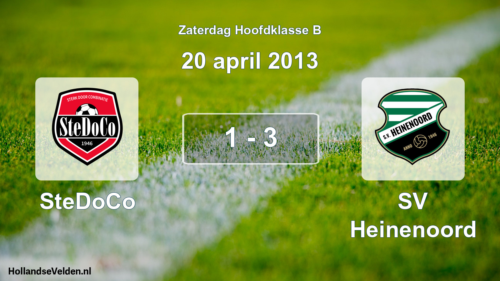 Total number of matches played: SteDoCo - SV Heinenoord 1 - 3 (20 April 2013)