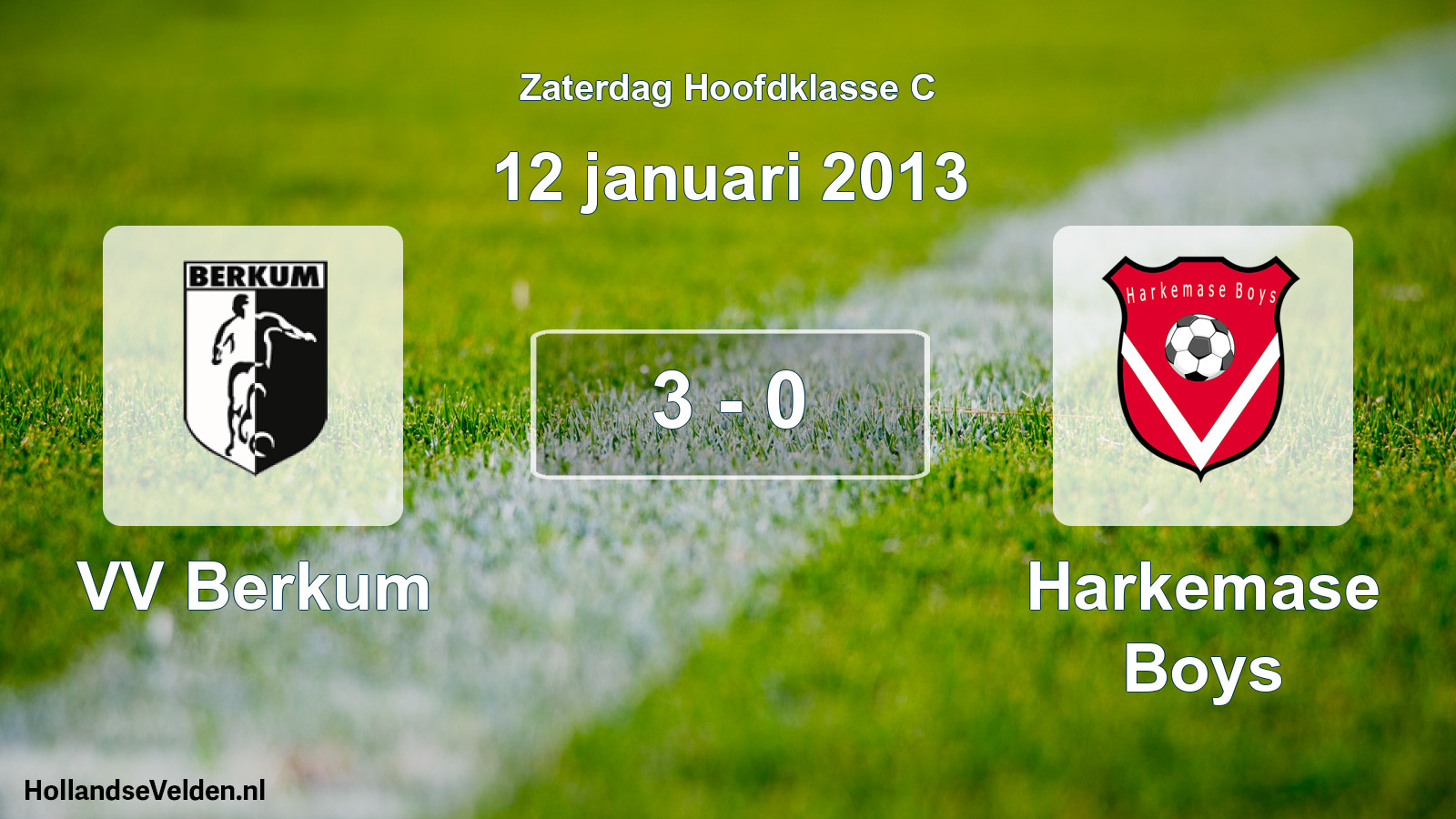 Total number of matches played: VV Berkum - Harkemase Boys 3 - 0 (12 January 2013)