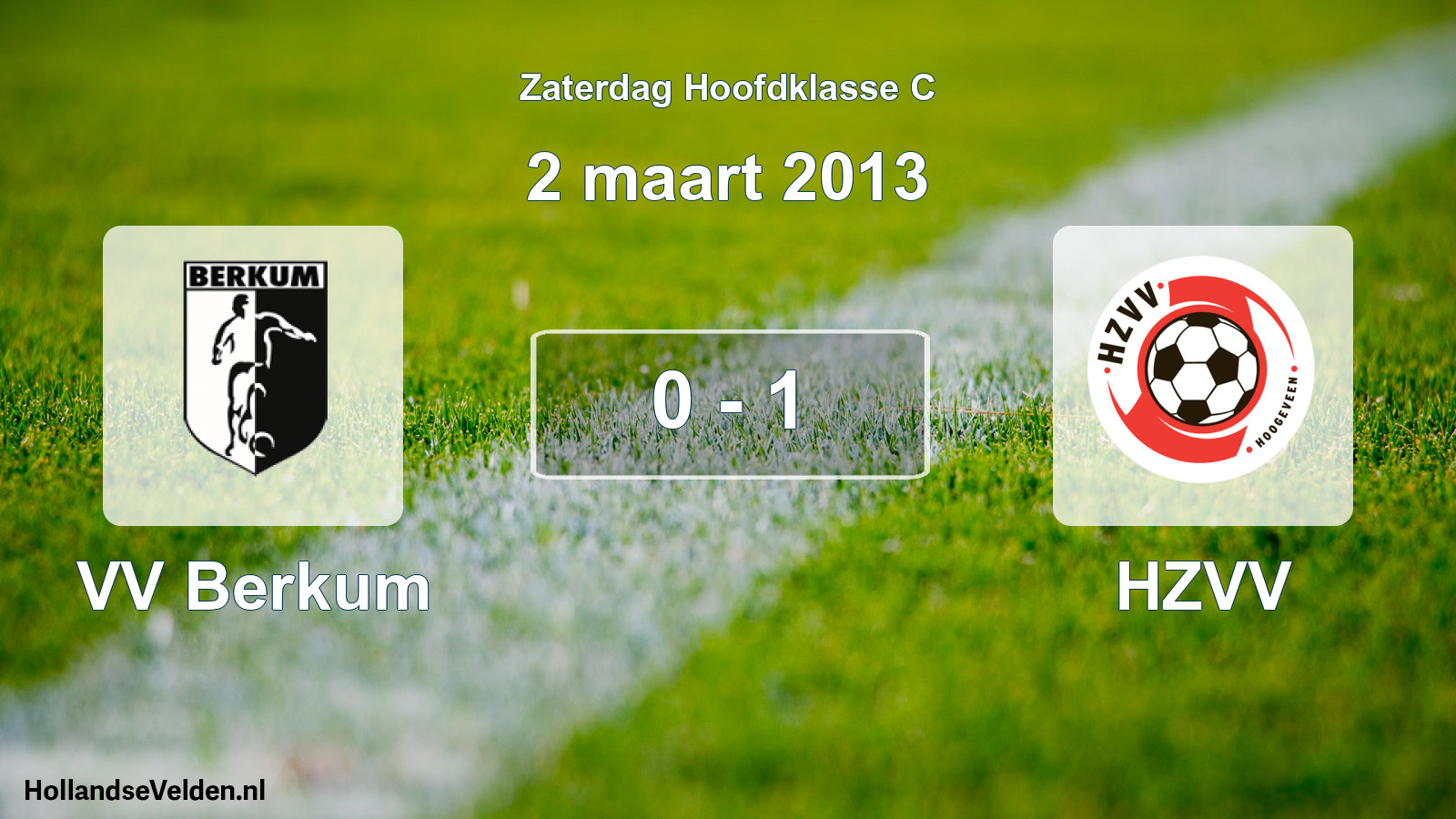 Total number of matches played: VV Berkum - HZVV 0 - 1 (2 March 2013)