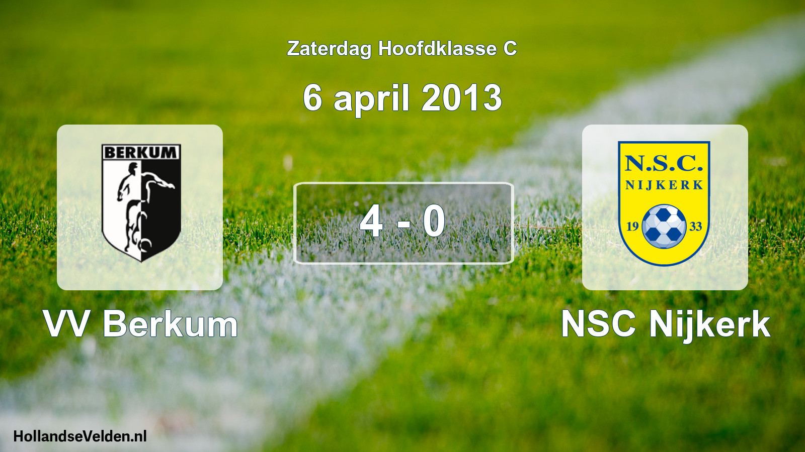Total number of matches played: VV Berkum - NSC Nijkerk 4 - 0 (6 April 2013)