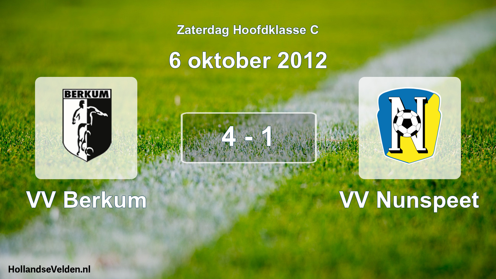 Total number of matches played: VV Berkum - VV Nunspeet 4 - 1 (6 October 2012)