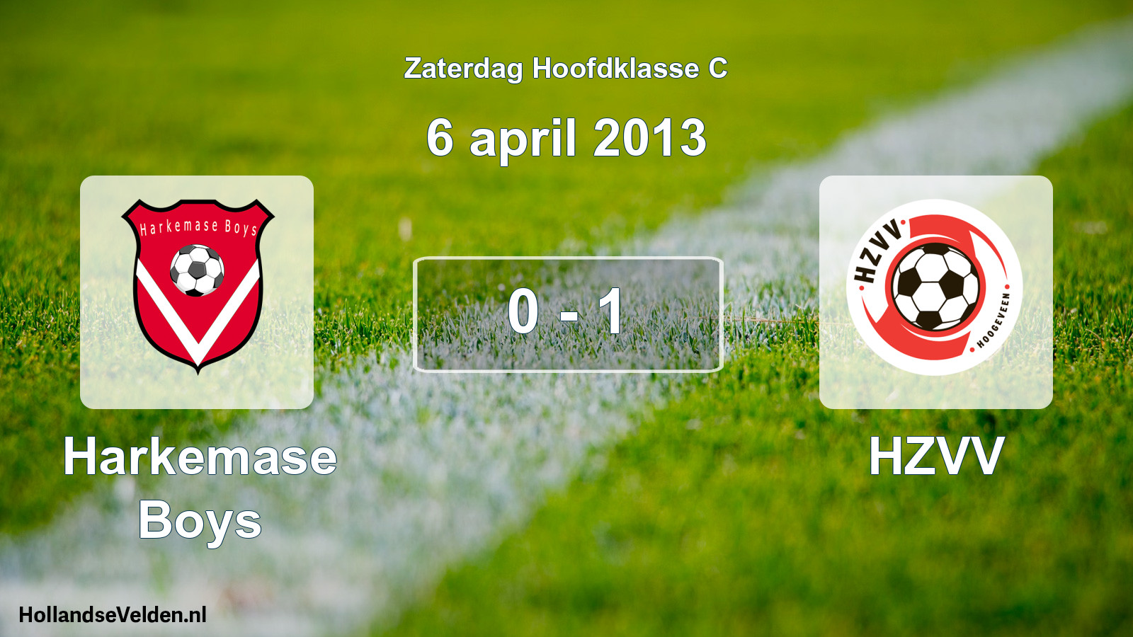 Total number of matches played: Harkemase Boys - HZVV 0 - 1 (6 April 2013)
