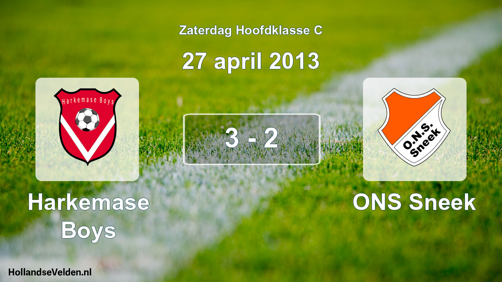 Total number of matches played: Harkemase Boys - ONS Sneek 3 - 2 (27 April 2013)