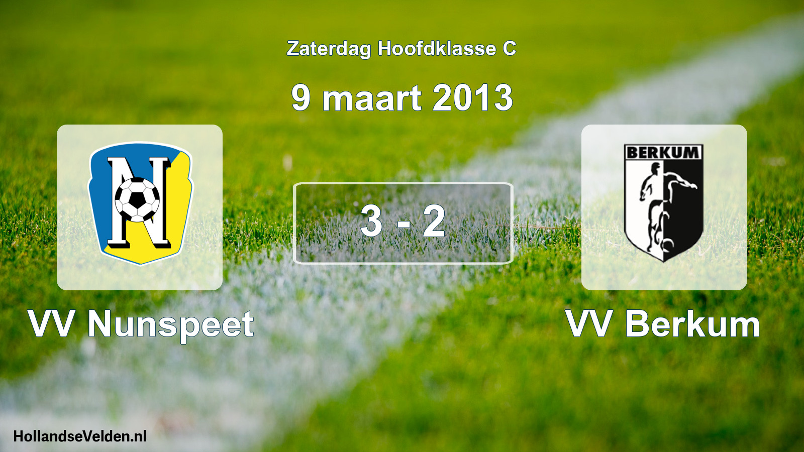 Total number of matches played: VV Nunspeet - VV Berkum 3 - 2 (9 March 2013)