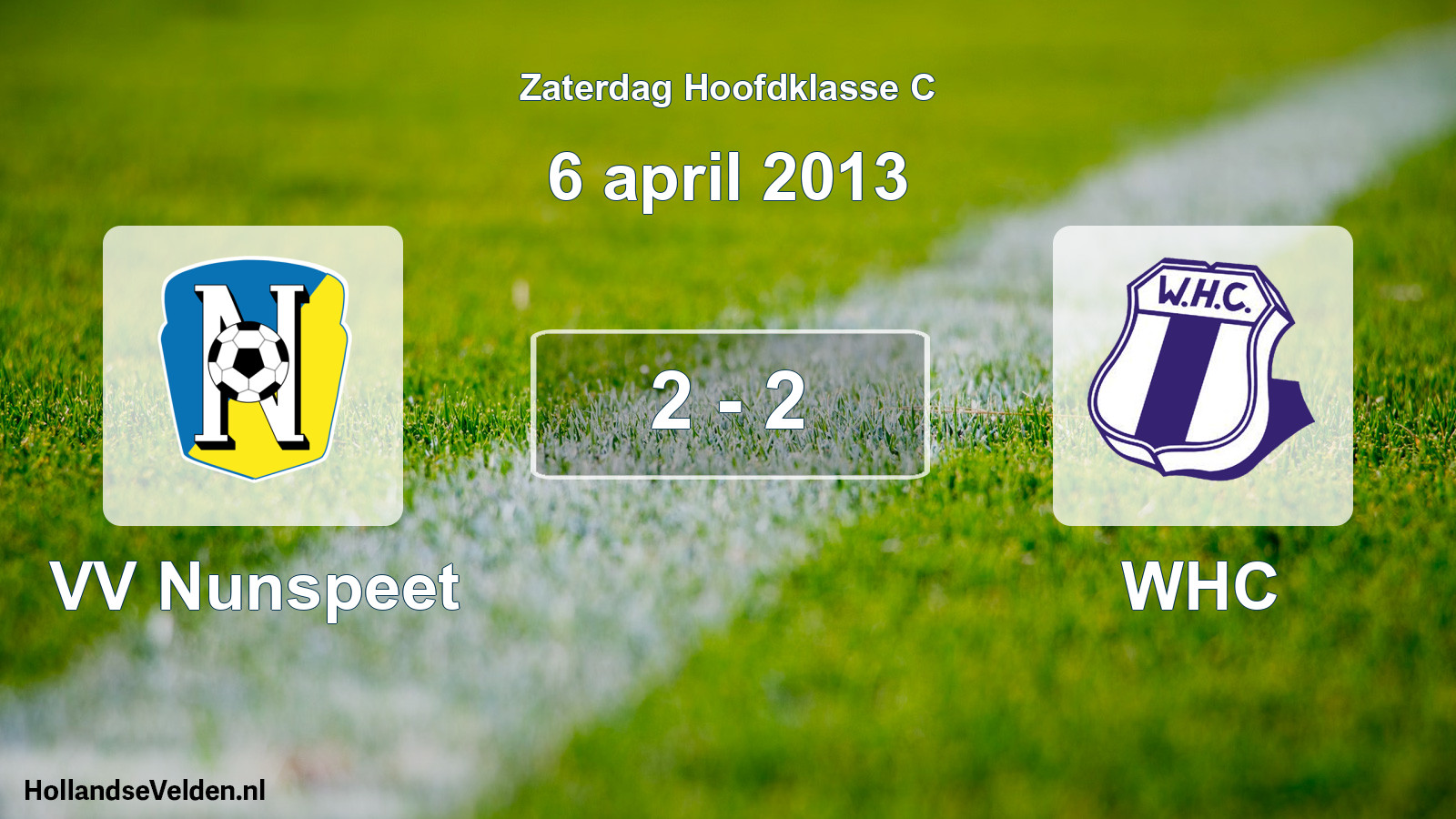 Total number of matches played: VV Nunspeet - WHC 2 - 2 (6 April 2013)