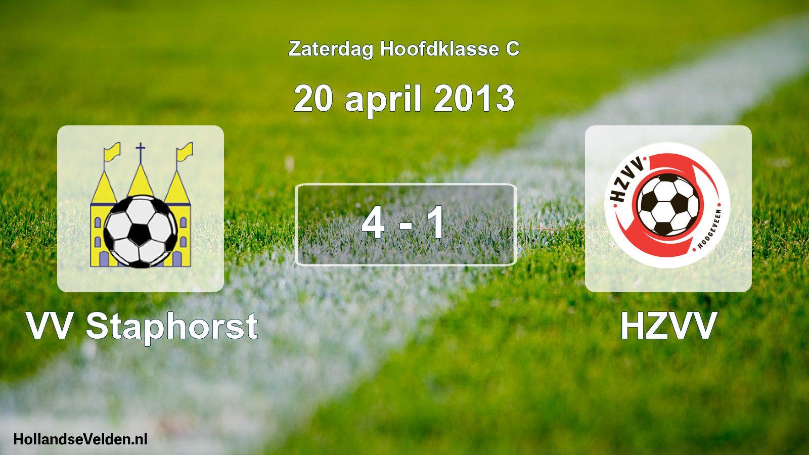 Total number of matches played: VV Staphorst - HZVV 4 - 1 (20 April 2013)