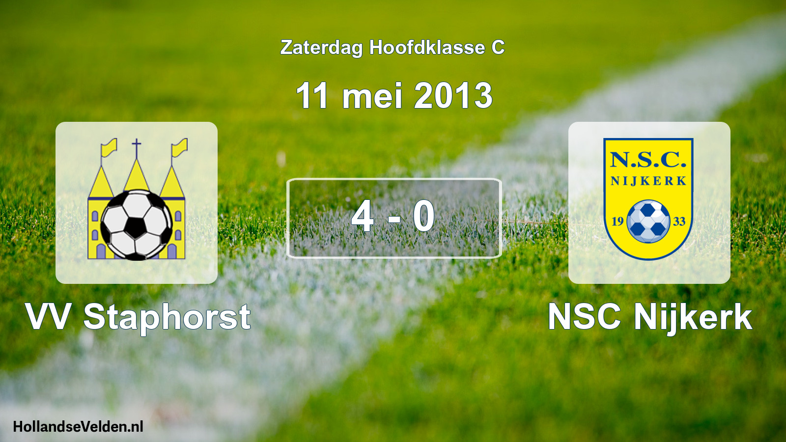 Total number of matches played: VV Staphorst - NSC Nijkerk 4 - 0 (11 May 2013)