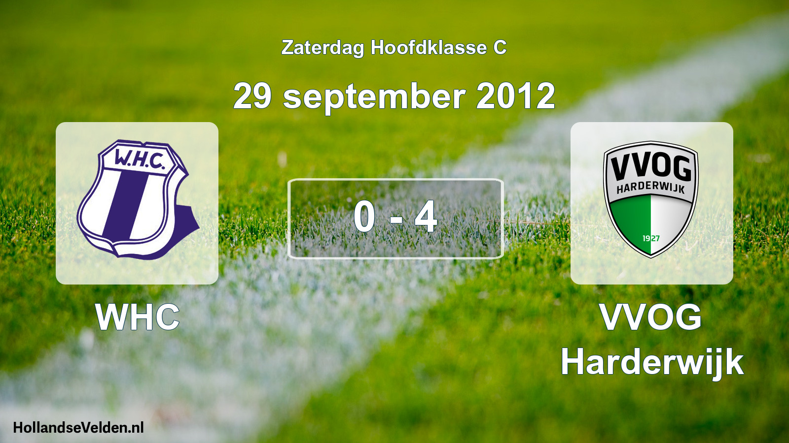Total number of matches played: WHC - VVOG Harderwijk 0 - 4 (29 September 2012)