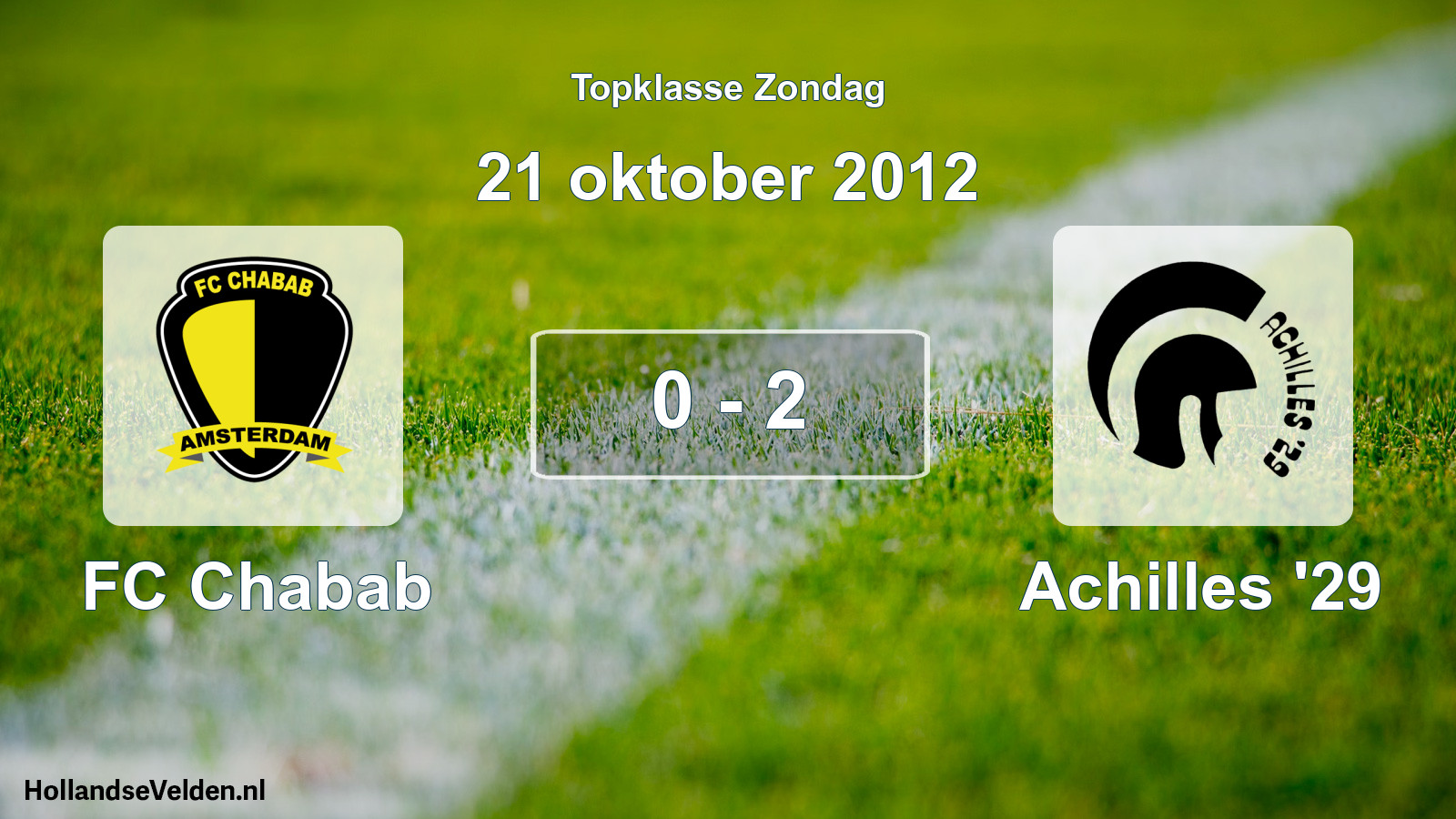 Total number of matches played: FC Chabab - Achilles '29 0 - 2 (21 October 2012)