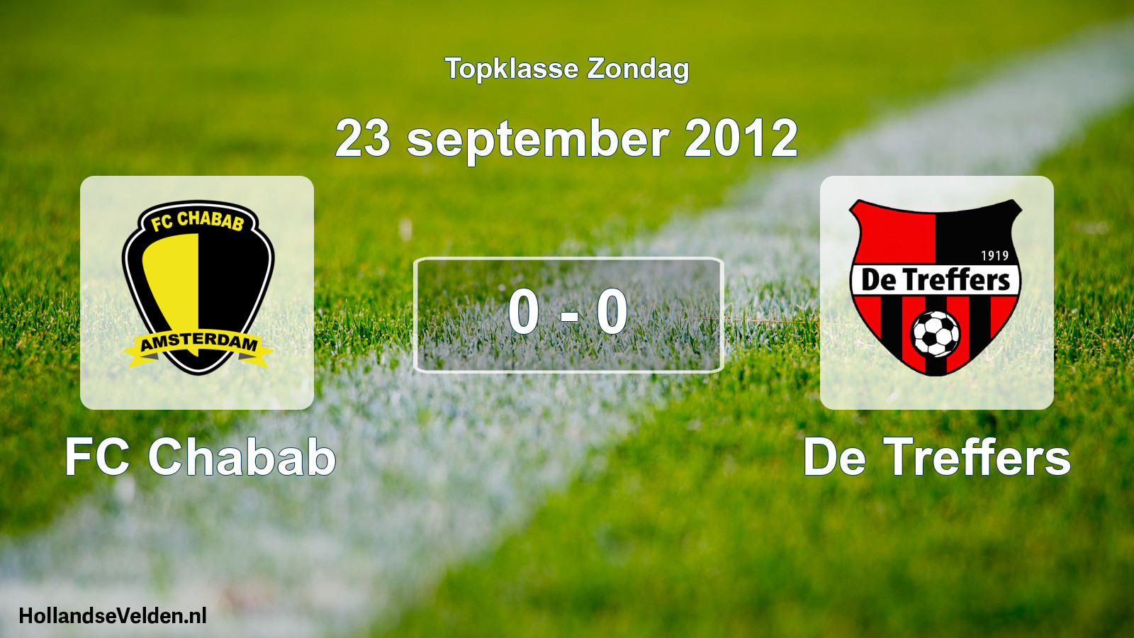 Total number of matches played: FC Chabab - De Treffers 0 - 0 (23 September 2012)