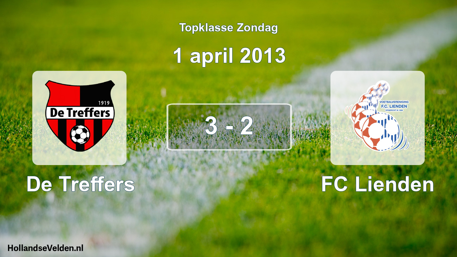 Total number of matches played: De Treffers - FC Lienden 3 - 2 (1 April 2013)