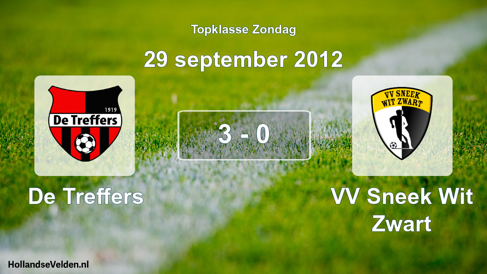 Total number of matches played: De Treffers - VV Sneek Wit Zwart 3 - 0 (29 September 2012)