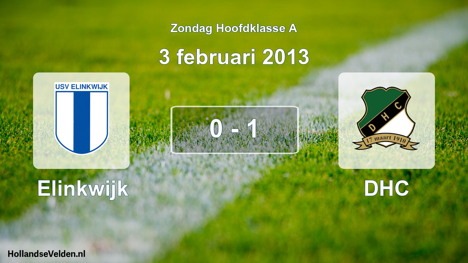 Total number of matches played: Elinkwijk - DHC 0 - 1 (3 February 2013)