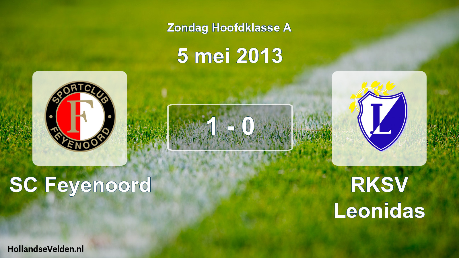 Total number of matches played: SC Feyenoord - RKSV Leonidas 1 - 0 (5 May 2013)