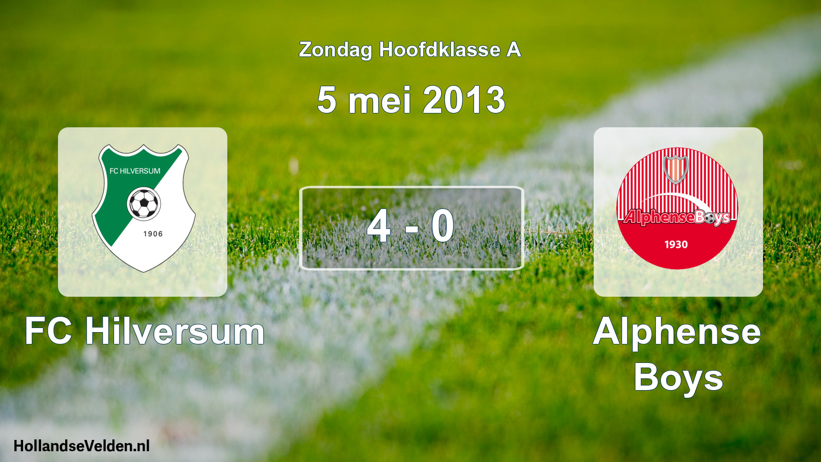 Total number of matches played: FC Hilversum - Alphense Boys 4 - 0 (5 May 2013)