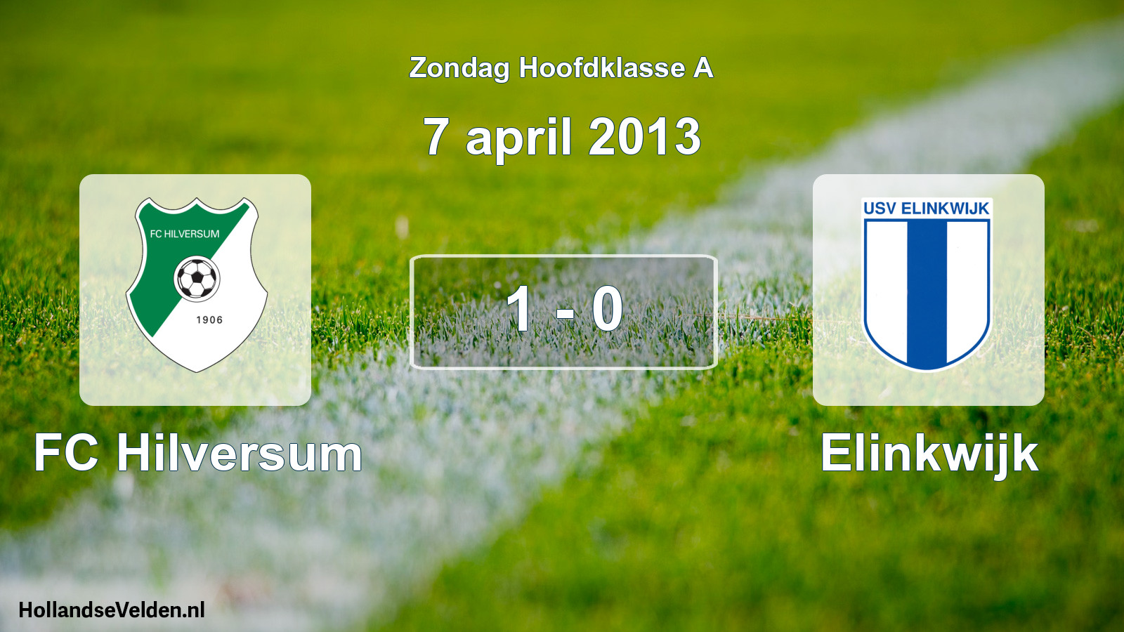 Total number of matches played: FC Hilversum - Elinkwijk 1 - 0 (7 April 2013)