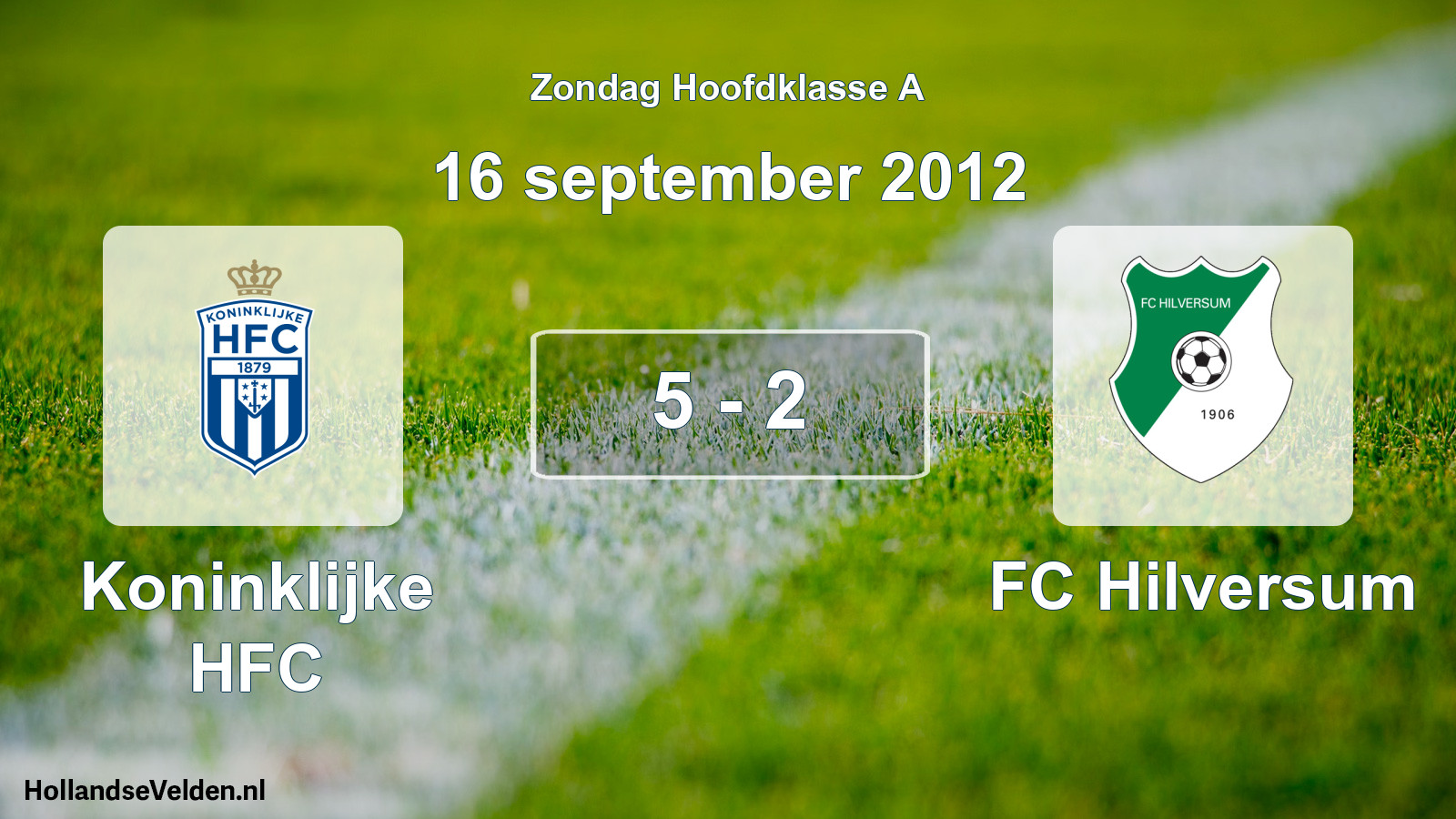 Total number of matches played: Koninklijke HFC - FC Hilversum 5 - 2 (16 September 2012)