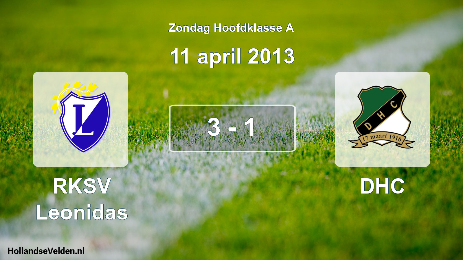 Total number of matches played: RKSV Leonidas - DHC 3 - 1 (11 April 2013)