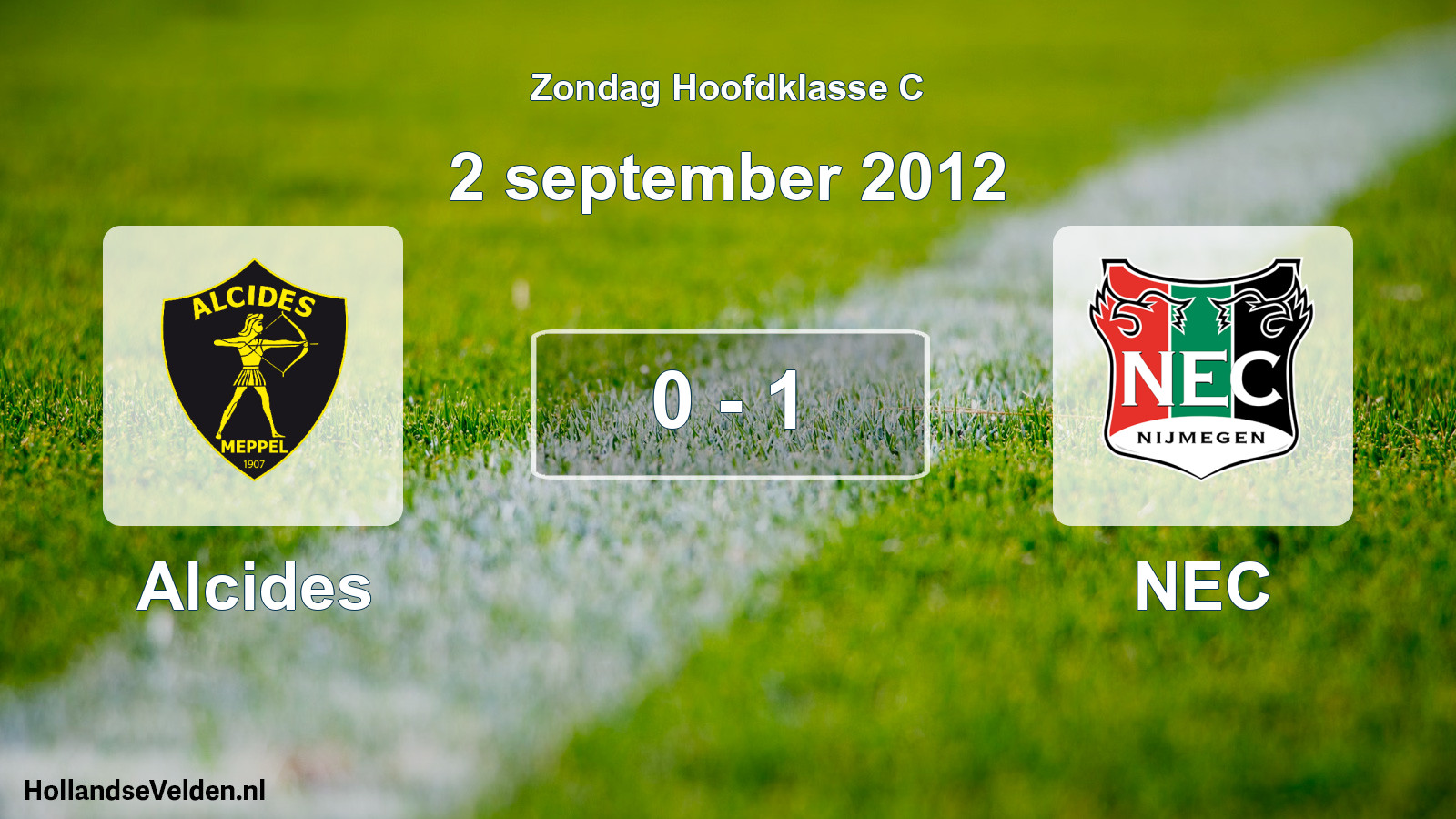 Total number of matches played: Alcides - NEC 0 - 1 (2 September 2012)