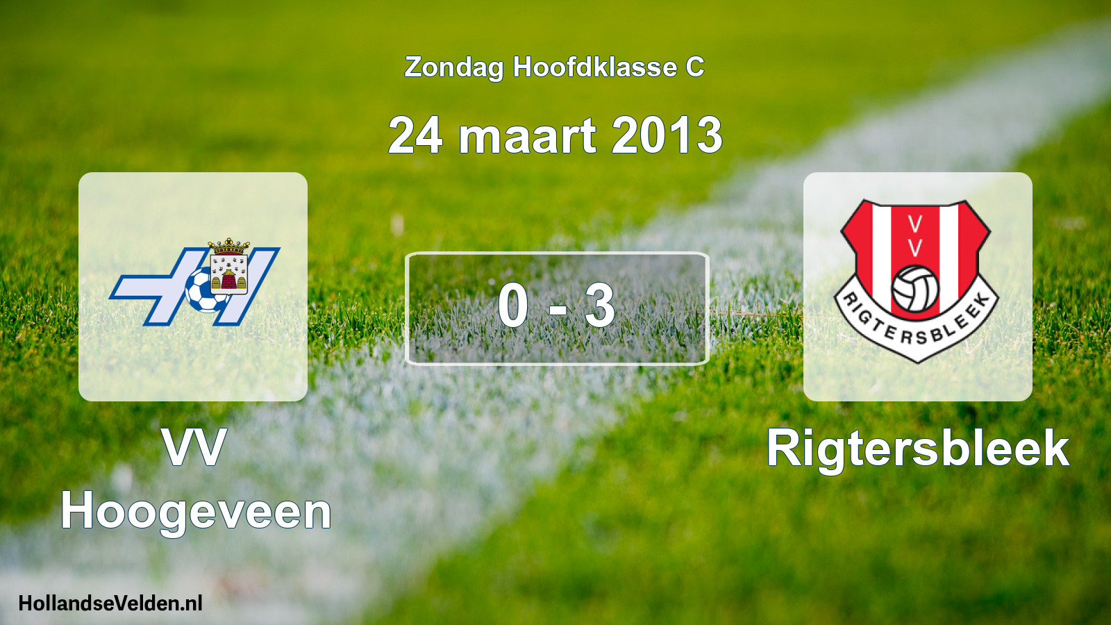 Total number of matches played: VV Hoogeveen - Rigtersbleek 0 - 3 (24 March 2013)